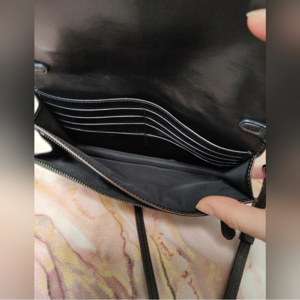 Coach 56117 Foldover Crossbody In Embellished Canyon Quilt Leather Tea Rose - Picture 6 of 10